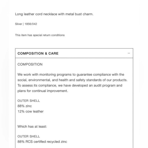 ZARA BUST CHARM NECKLACE - Picture 6 of 9